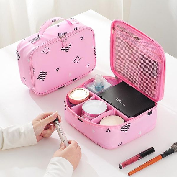 

waterproof portable zipper cosmetic bag women beauty case make up organizer storage ladies travel wash toiletries pouch bags & cases