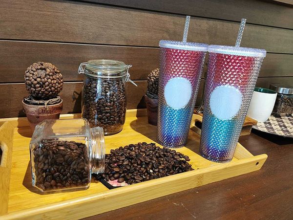 

starbucks 2020 studded tumbler cold cup lgbt pride rainbow multicolor limited 24 oz