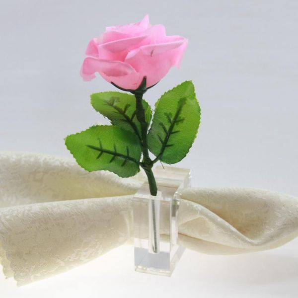 

napkin rings clear square acrylic ring with flower vase, vase holder