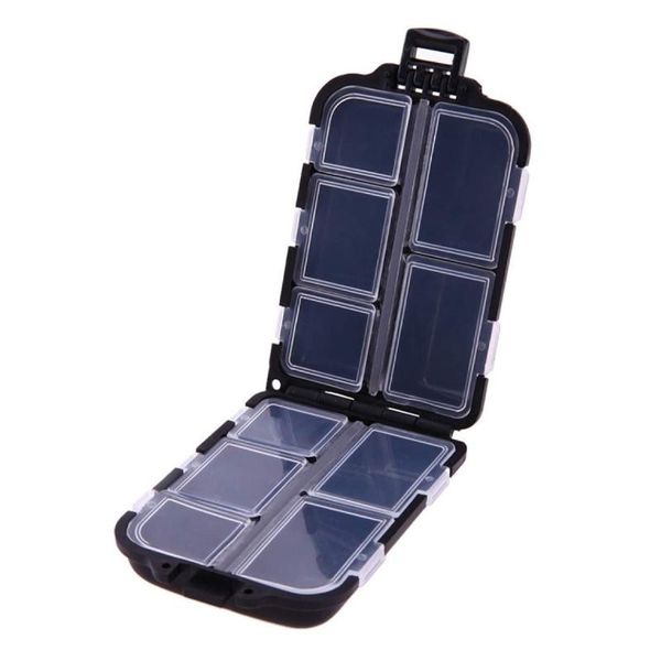 

fishing accessories 10 compartments mini storage box tackle bait spoon hook gadget pesca