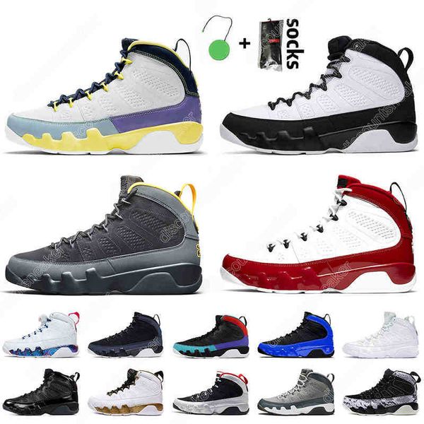 

7-13 9 9s mens basketball shoes change the world university gold space jame gym red racer blue trainers sneakers