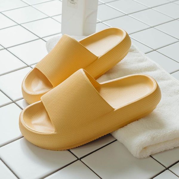 

thick sole women bathroom slippers 2021indoor slide sandals non-slip men ladies boys girls summer platform shoes, Black