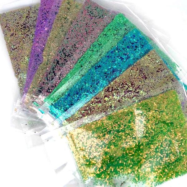 

nail glitter chameleon chunky colorshift for resin craft glitters sequins epoxy art slime tumblers, Silver;gold