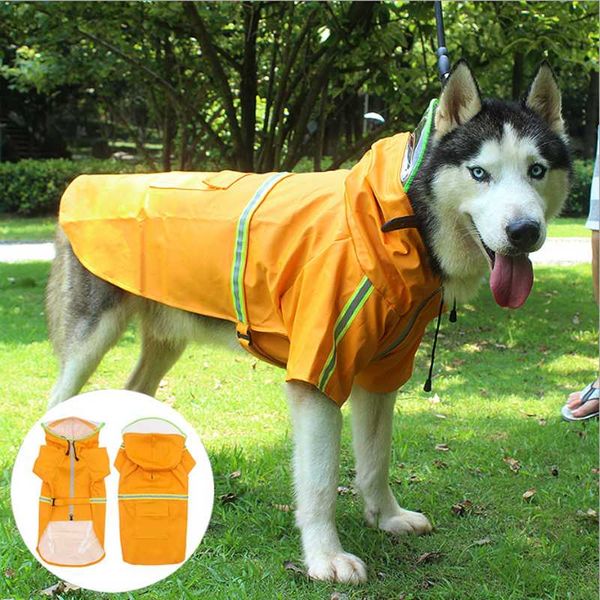 

dog apparel dropshiiping large clothes raincoat pet waterproof coat golden retriever outdoor pu rainproof clothing