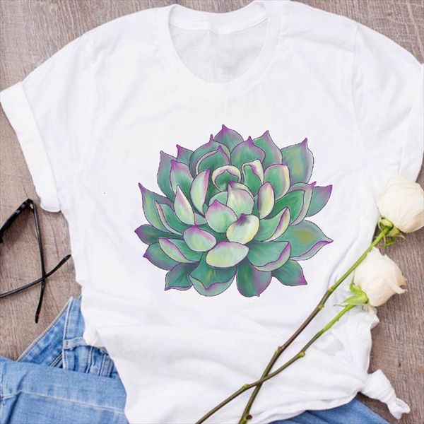 

men graphic plant printing streetwear t shirt 90s cute short sleeve print clothes lady tees female mens, White;black