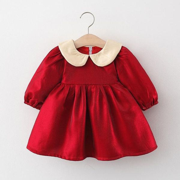 

girl's dresses spring 1 year baby birthday born girl clothes princess party tutu dress infant clothing outfit, Red;yellow