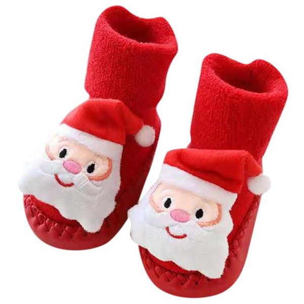 

first walkers 1 pair socks born baby boys girls christmas floor anti-slip step comfortable accessories #