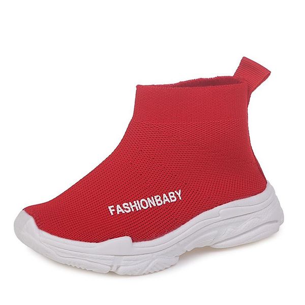 

sneakers solid color boys socks shoes spring autumn fashion girls casual rubber bottom mesh sleeve breathable children's, Black;red