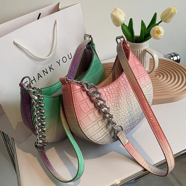 

waist bags stone alar package 2021 summer pu leather ladies' designer handbag gradient single shoulder bag