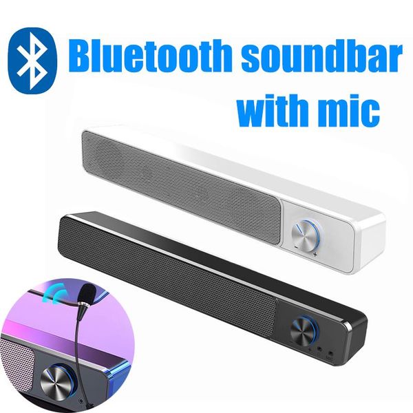 

bluetooth 5.0 speakers microphone subwoofer hi-fi stereo sound aux 3.5mm wired usb supply soundbar noise reduction mini