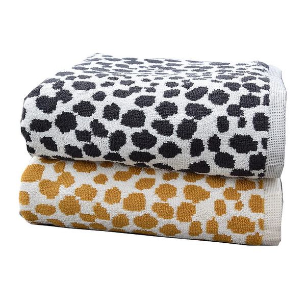 

towel 140x70cm soft and absorbent leopard print cotton bath for household beach tj3860