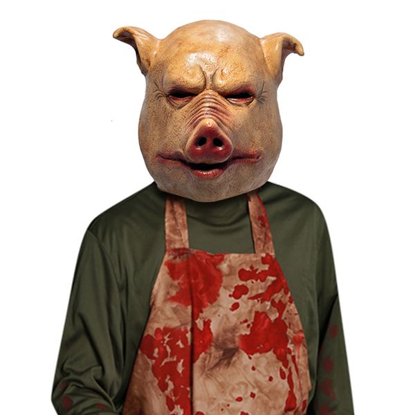 

2021 halloween electric saw startling pig head mask animal cover funny props
