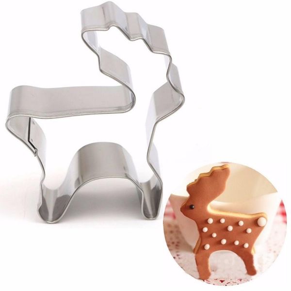 

baking & pastry tools 1pcs selling christmas deer cutting stainless steel cookie biscuit mould cake moulds sugar fondant mold f2331