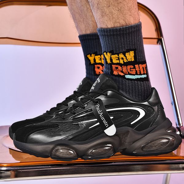 

daddy men's 2022 new spring korean version trend versatile fashion board youth leisure sports shoes, Black