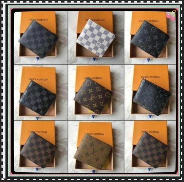 

l billfold wallet paris plaid style designers mens wallet lv louis women purse high-end s luxury wallets handbag with box v, Red;black
