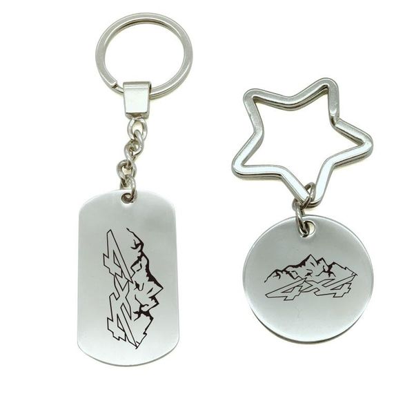 

keychains 4x4 mountain offroad fashion key chain men women trinket car ring keychain jewelry gift metal on bag s6-3587, Silver