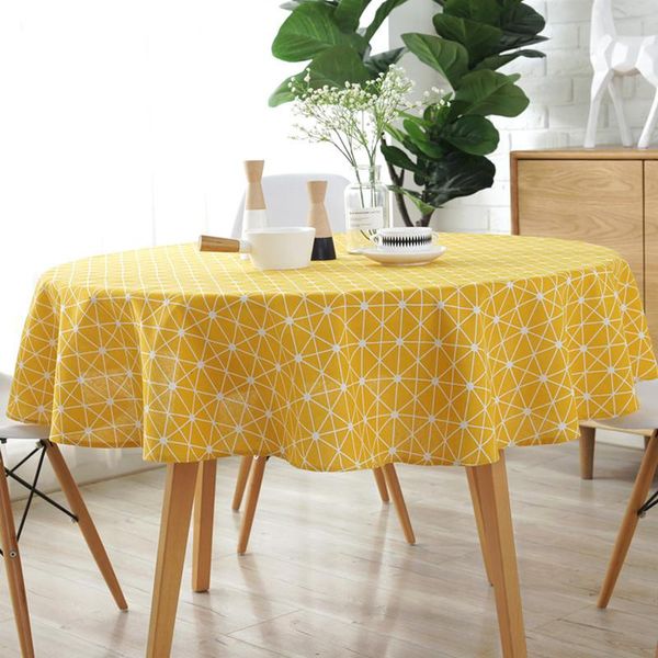 

table cloth nordic round tablecloth cotton linen washable el banquet for home wedding party decoration