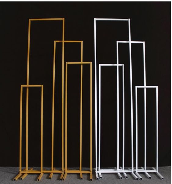 

party decoration iron screen rectangular frame wedding stage geometric decorates arch