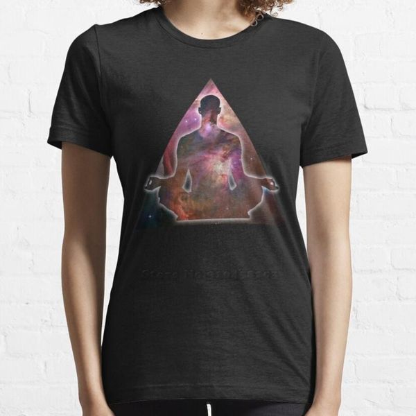 

women's t-shirt deep meditation #2 short-sleeve summer women streetswear t shirt yoga buddha spirit spiritual inspire, White