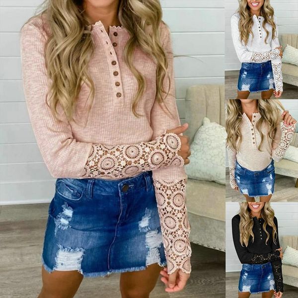 

women lace knit sweaters loose long sleeve v neck button decoration slim pullover female girls warm winter clothes, White;black
