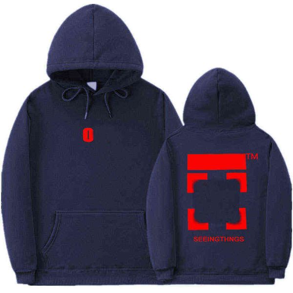 

men and women the united states street hoodies off coated arrow crowned letter printing loose hoodie cotton fleece sweater white jacket, Black