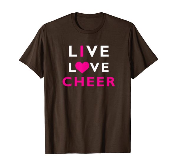 

live love cheer shirt, funny cute cheerleader gift, White;black