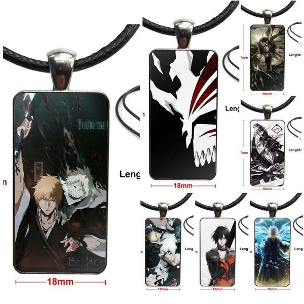 

pendant necklaces design fashion vintage glass women rectangle necklace pendants for kids anime manga beyb bleach amazing, Silver