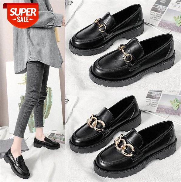 

small leather shoes women's plus velvet british style all-match soft lok fu beanie #wr75