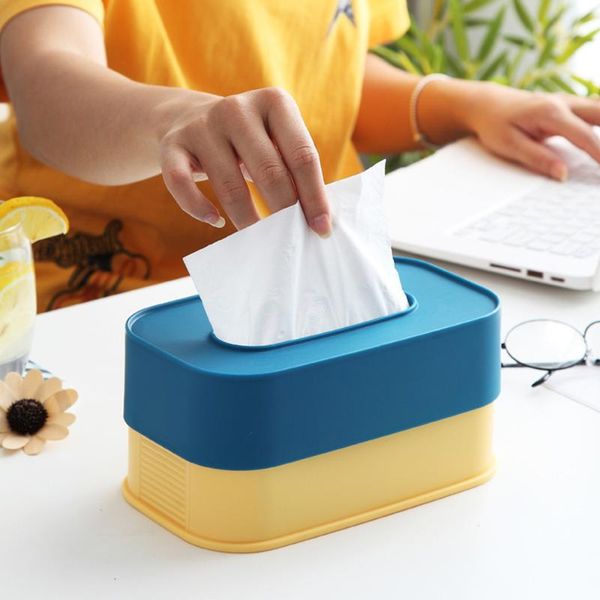 

tissue boxes & napkins nordic style plastic box paper towel case organizer multifunction home table decor household supplies