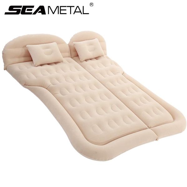 

inflatable car mattress for travel auto bed outdoor camping pvc flocking suv goods accessories other interior