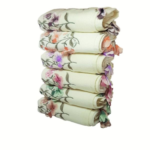 

towel luxury soft embroidered towels bathroom 100% cotton from turkey bath face absorbent 6 pcs for home 50x90cm spa sauna gift