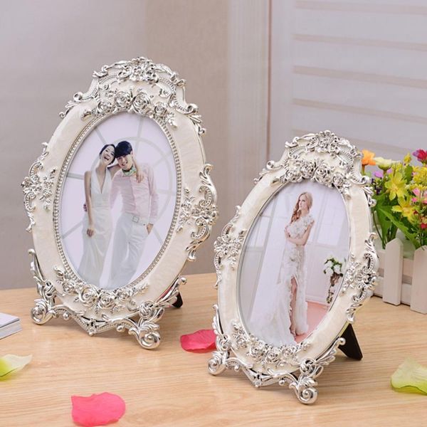 

frames and mouldings european style round 7 inch/10 inch desk table decor po frame creative wedding picture home decoration