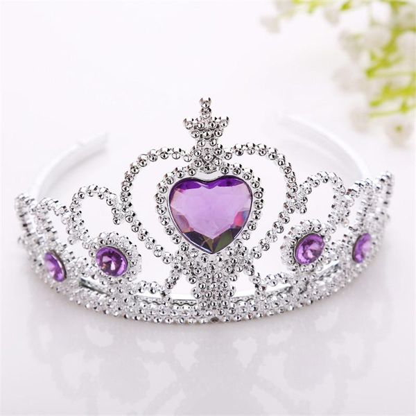 

other children's crown princess headdress boys girls rhinestone hair accessories tiaras headband plastic band jewelry, Golden;white