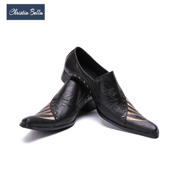 

dress shoes christia bella italian black genuine leather men square toe business formal plus size wedding
