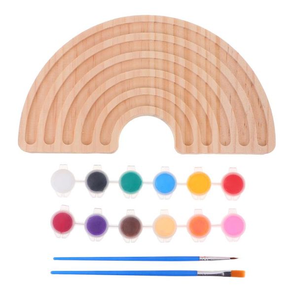 

decorative flowers & wreaths 1 set wood craft diy deskdecoration for home