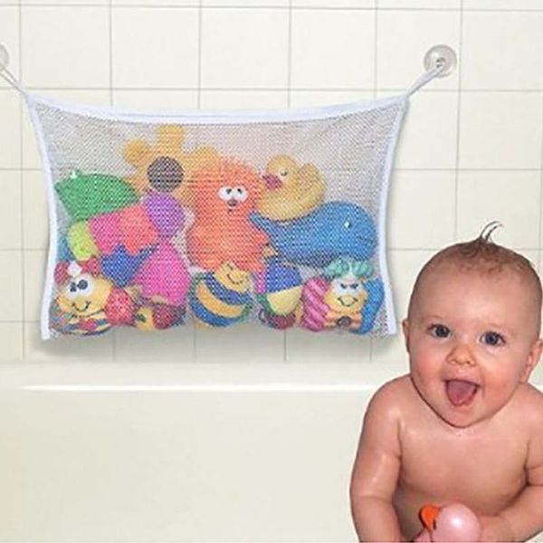 

baby bath toy storage mesh bag bathtub doll organizer with sucker net kids infant bathing hanging bags