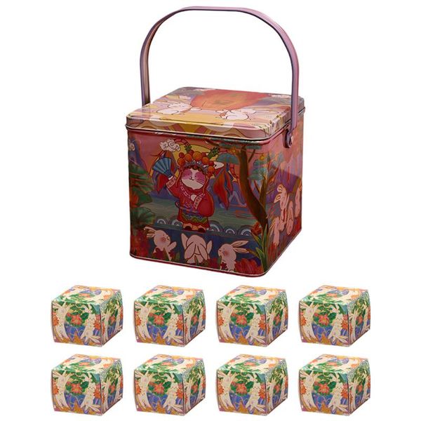 

gift wrap 1 set christmas box iron package case biscuit mooncake