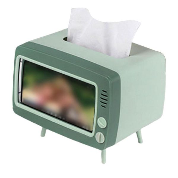 

tissue boxes & napkins tv box innovative 2 in 1 smartphone holder napkin retro decorative organizer for home office bedroom night stand hol
