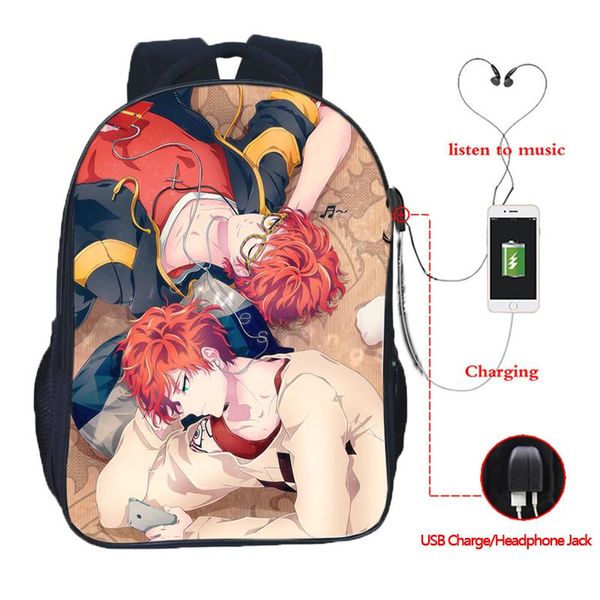 

backpack game mystic messenger usb charge backpacks for school book rucksack boys girl bookbag men travel bagpack women daily mochila
