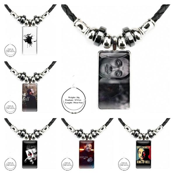 

pendant necklaces glass galaxy black hematite necklace women steel plated jewelry i'm crowley supernatural for, Silver