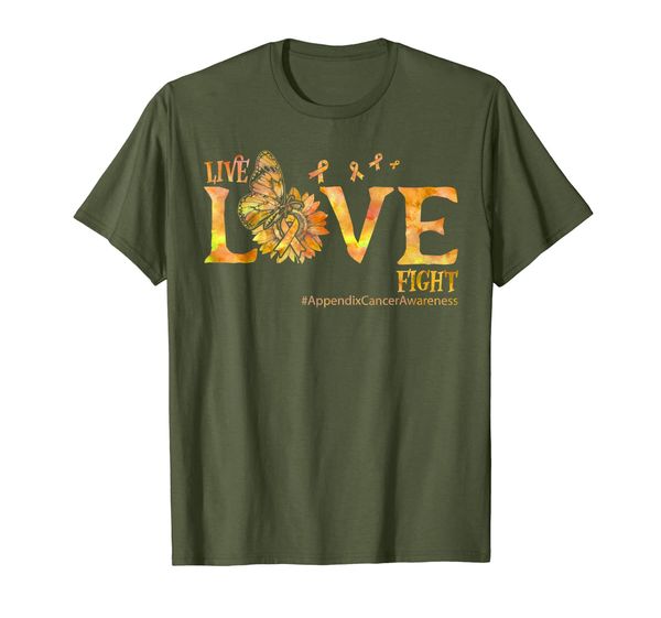 

Live Love Fight with Ribbonn Appendix Cancer shirt, Mainly pictures