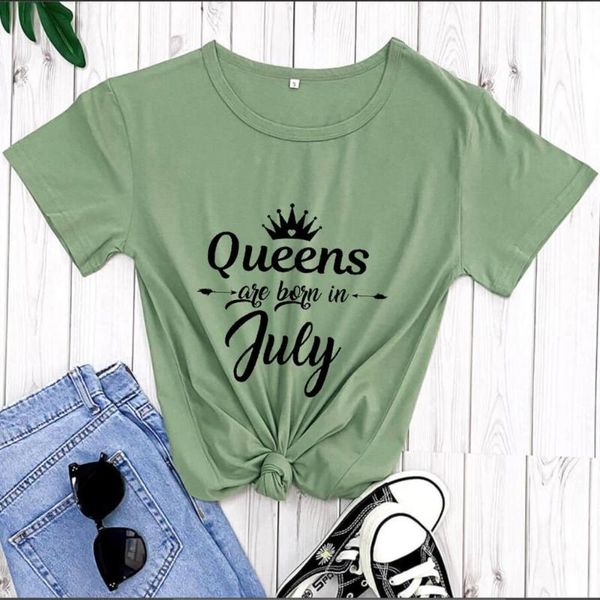 

women's t-shirt in july birthday shirt arrival casual 100%cotton funny t party tees gift, White