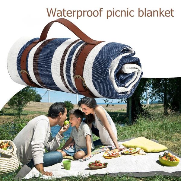 

outdoor pads picnic blanket waterproof extra large - summer multi color sand proof beach 3 layers foldable mat for picnics