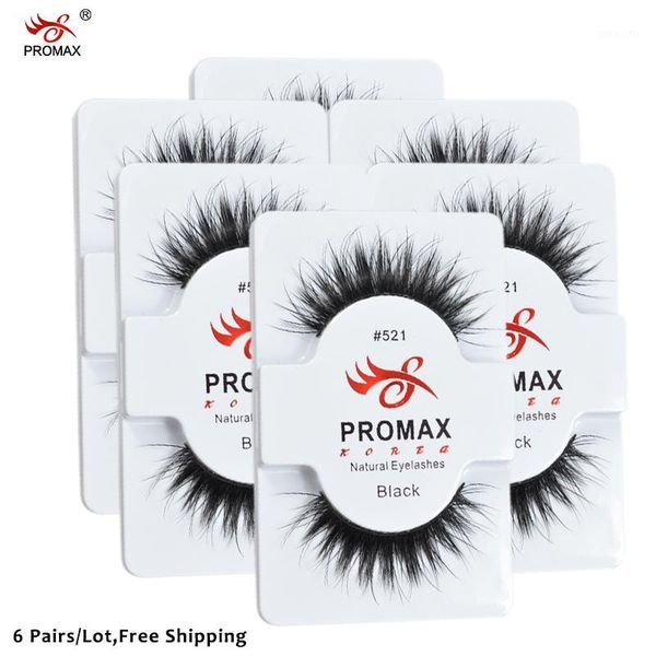 

false eyelashes wholesale-promax 521 6 pairs/lot handmade fake eye lashes black crisscross professional makeup wholesale1