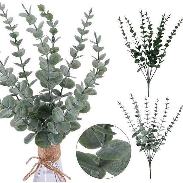 

decorative flowers & wreaths 5 pcs/1 bunch natural eucalyptus for leaves simulation artificial nordic wedding home decoration plants