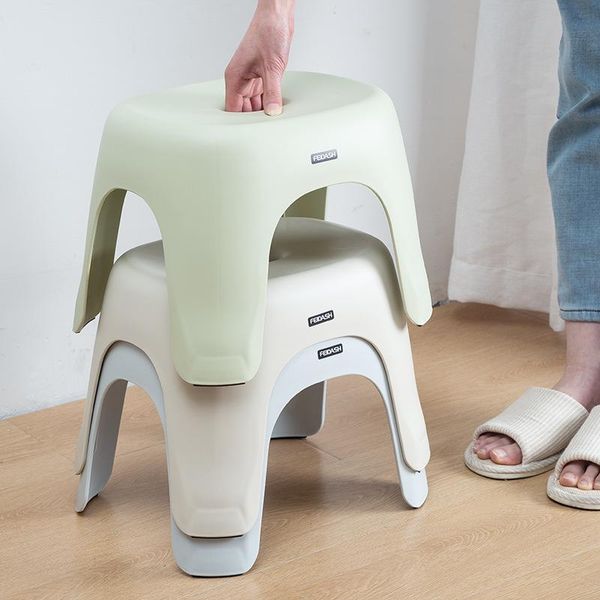 

bath accessory set household japanese style bathroom stool thickened non-slip plastic baby shower dining table small