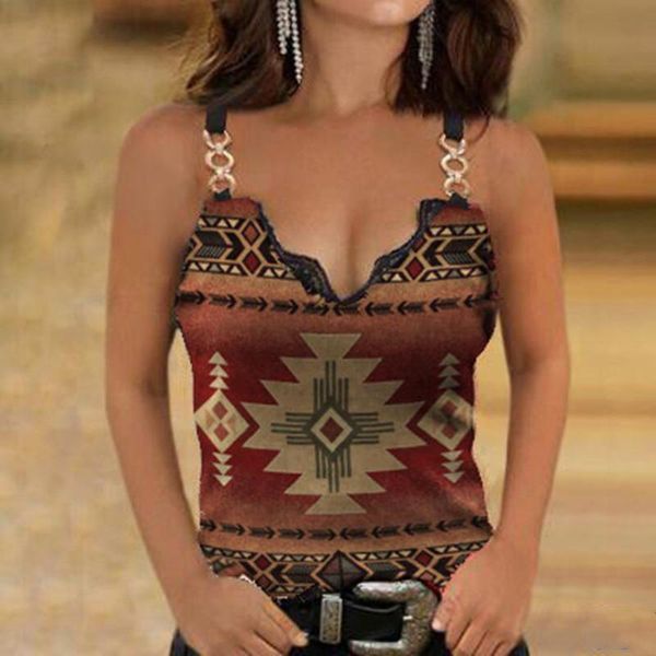 

women's blouses & shirts lace v-neck print drawstring vest vintage slim floral shirt fashion tank women summer halter beach style b, White