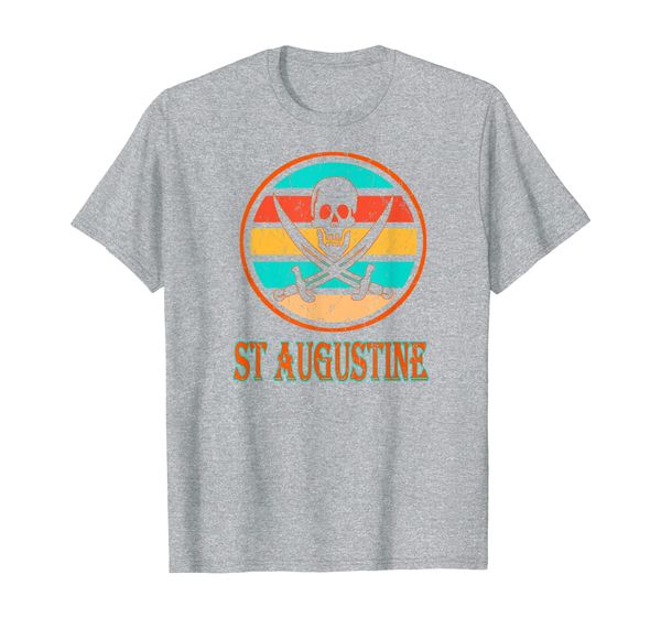 

pirate st augustine vacation shirt vintage distressed image t-shirt, White;black