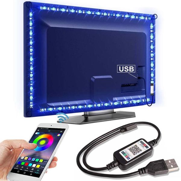 

strips 5v rgb 2835 usb led strip light dream color ambient tv kit for deskpc screen background lighting festival party bedroom