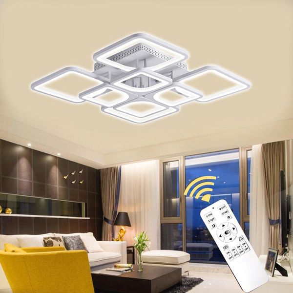 Pendelleuchten Moderne LED Kronleuchter Licht für Wohnzimmer Esszimmer Schlafzimmer Lampe mit Fernbedienung Home Dearative Fixture Beleuchtung